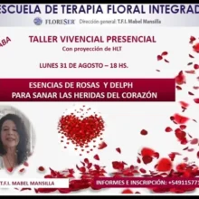 Escuela Terapia Floral Integrada esencias Rosas y Delph