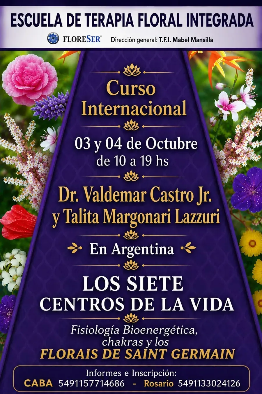 Escuela Terapia Floral Integrada - Curso 7 centros de vida